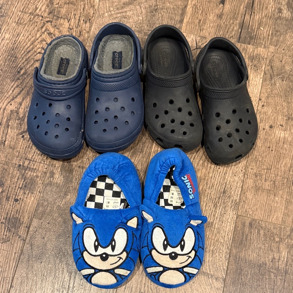 Boys crocs Bundle & Sonic Slippers